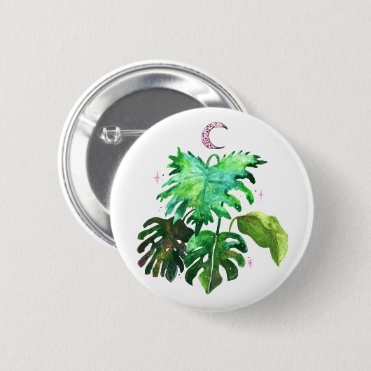 Splitst Leaf Ronde Button 5,7 Cm (Voorkant /achterkant)