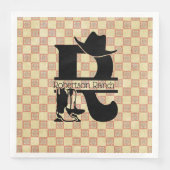 Splitst 'R' Cowboy Monogram Servet (Voorkant)