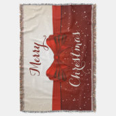 Splitst sneeuw en rood lint deken (Voorkant Verticaal)