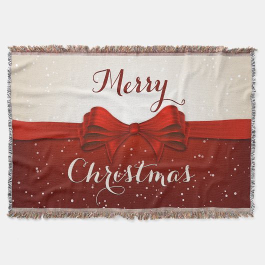 Splitst sneeuw en rood lint deken (Voorkant)
