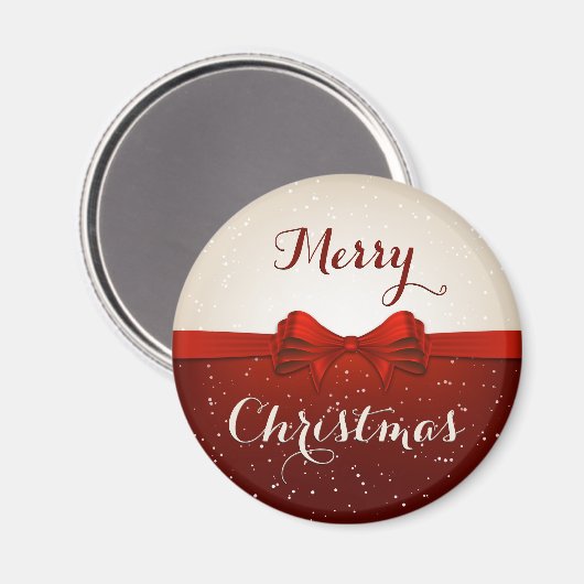 Splitst sneeuw en rood lint magneet (Voorkant / Achterkant)
