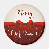 Splitst sneeuw en rood lint magneet (Voorkant)