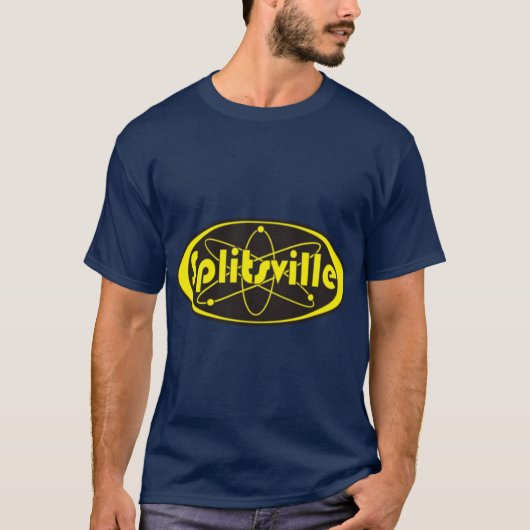 Splitsville zwart geel Oversized T-shirt (Voorkant)