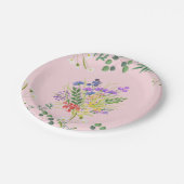 Splitter van bloemen papieren bordje (Gekanteld)