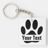 Spllit Lijst Dog Paprint met douanetekst Sleutelhanger (voorkant)