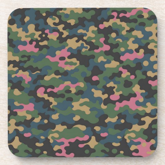 Splotch Square Plastic Onderzetter Set (Voorkant)