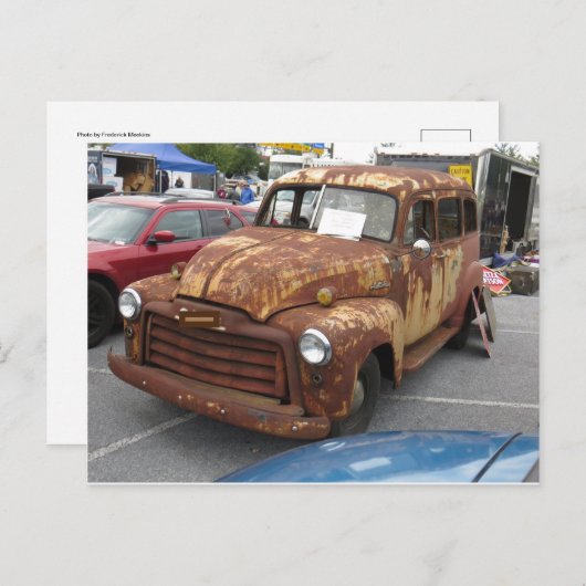 Splotchy Rusted Truck Briefkaart (Voorkant / Achterkant)