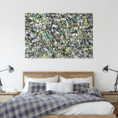 SPLT_001, Actie Splatter Schilderen Canvas Afdruk (Insitu (Slaapkamer))