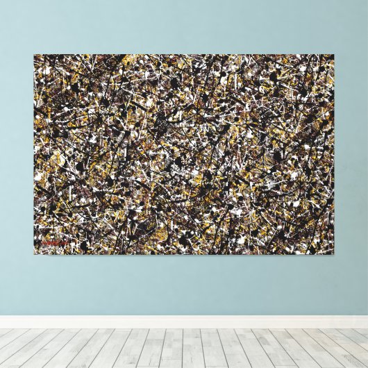 SPLT_002, Actie Splatter Schilderen Canvas Afdruk (Insitu (Houten vloer))