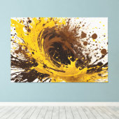 SPLT_24_003, Actie Splatter Schilderen Canvas Afdruk (Insitu (Houten vloer))