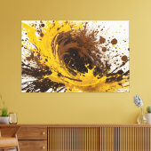 SPLT_24_003, Actie Splatter Schilderen Canvas Afdruk (Insitu (Woonkamer))