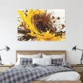 SPLT_24_003, Actie Splatter Schilderen Canvas Afdruk (Insitu (Slaapkamer))
