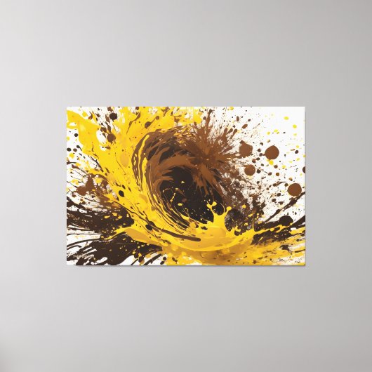 SPLT_24_003, Actie Splatter Schilderen Canvas Afdruk (Voorkant)