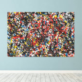 SPLT_24_004, Actie Splatter Schilderen Canvas Afdruk (Insitu (Houten vloer))