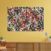 SPLT_24_004, Actie Splatter Schilderen Canvas Afdruk (Insitu (Woonkamer))