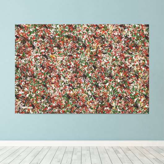 SPLT_24_005, Actie Splatter Schilderen Canvas Afdruk (Insitu (Houten vloer))