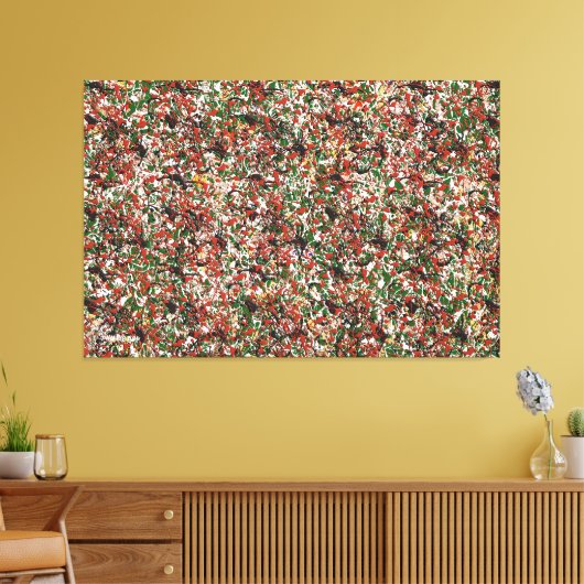 SPLT_24_005, Actie Splatter Schilderen Canvas Afdruk (Insitu (Woonkamer))