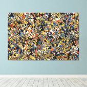 SPLT_24_006, Actie Splatter Schilderen Canvas Afdruk (Insitu (Houten vloer))