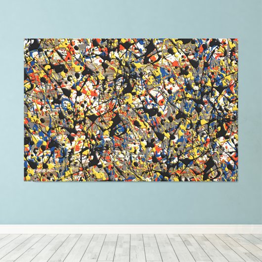 SPLT_24_006, Actie Splatter Schilderen Canvas Afdruk (Insitu (Houten vloer))