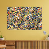 SPLT_24_006, Actie Splatter Schilderen Canvas Afdruk (Insitu (Woonkamer))