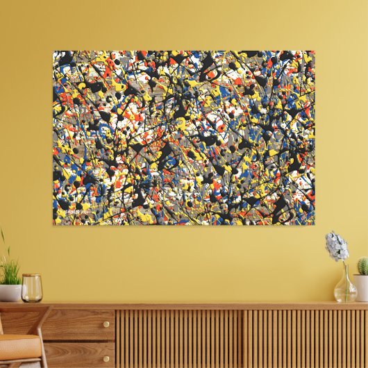 SPLT_24_006, Actie Splatter Schilderen Canvas Afdruk (Insitu (Woonkamer))