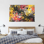 SPLT_24_007, Actie Splatter Schilderen Canvas Afdruk (Insitu (Slaapkamer))