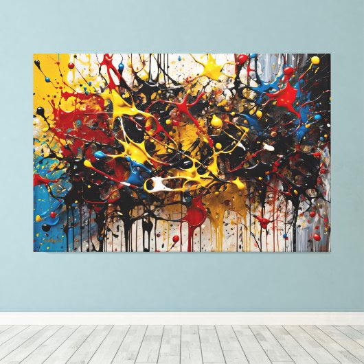 SPLT_25_0003, Actie Schilderen Canvas Afdrukken (Insitu (Houten vloer))