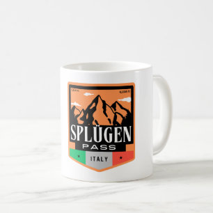 Splugenpas berg Lepontische Italiaanse Alpen Koffiemok