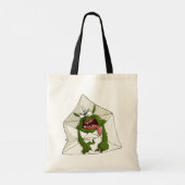 SPM in een envelop groene monster Canvas tas (Achterkant)
