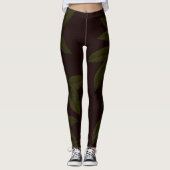 SPNP_Green_Leaves_Leggings Leggings (Voorkant)