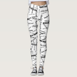 SPNP_ Text printed leggings