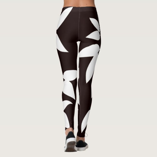SPNP_White Leaves Leggings (Achterkant)