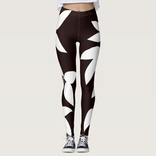 SPNP_White Leaves Leggings (Voorkant)