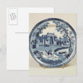 Spodenblauw en wit bord, c.1815 briefkaart (Voorkant / Achterkant)