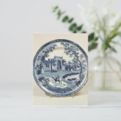 Spodenblauw en wit bord, c.1815 briefkaart (Staand voorkant)