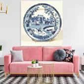 Spodenblauw en wit bord, c.1815 canvas afdruk (Insitu (Woonkamer))