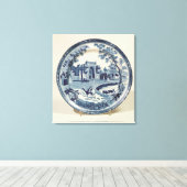 Spodenblauw en wit bord, c.1815 canvas afdruk (Insitu (Houten vloer))