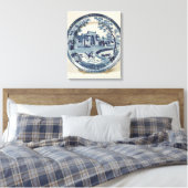 Spodenblauw en wit bord, c.1815 canvas afdruk (Insitu (Slaapkamer))