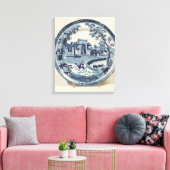 Spodenblauw en wit bord, c.1815 canvas afdruk (Insitu (Woonkamer))