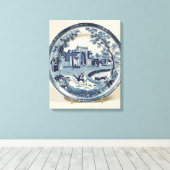 Spodenblauw en wit bord, c.1815 canvas afdruk (Insitu (Houten vloer))