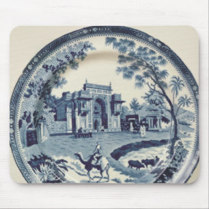 Spodenblauw en wit bord, c.1815 muismat