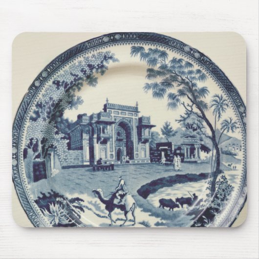 Spodenblauw en wit bord, c.1815 muismat (Voorkant)