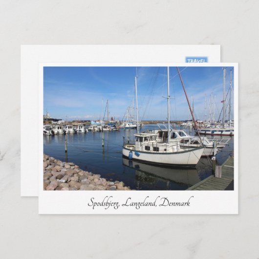 Spodsbjerg harbor, Langeland, Denemarken Briefkaart (Voorkant / Achterkant)