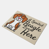 Spoed Beagle woont hier Deurmat (Schuin)