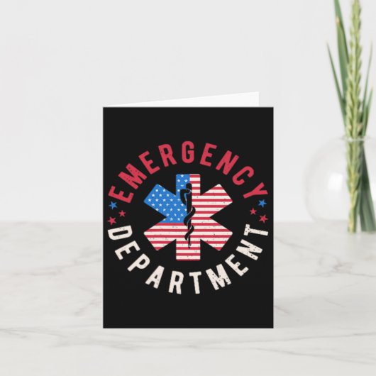 Spoedeisende Hulp 4 juli Amerikaanse Eerste Hulp Kaart (Voorkant)