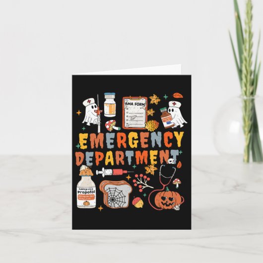 Spoedeisende hulp Funny Er Nurse Halloween Spoo Kaart (Voorkant)