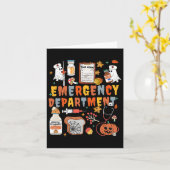Spoedeisende hulp Funny Er Nurse Halloween Spoo Kaart (Gele Bloem)