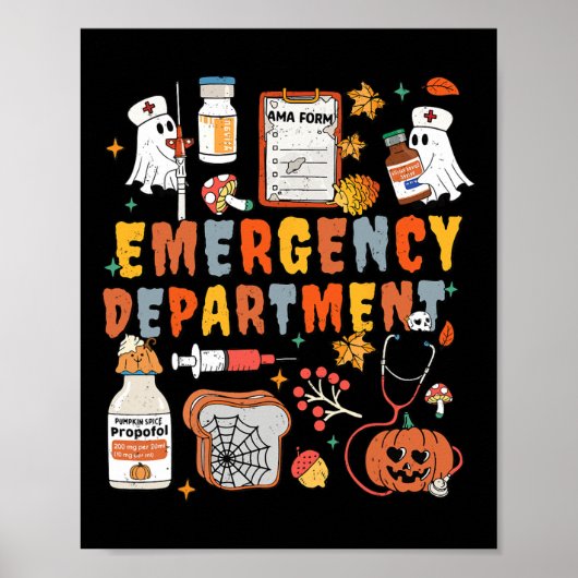 Spoedeisende hulp Funny Er Nurse Halloween Spoo Poster (Voorkant)
