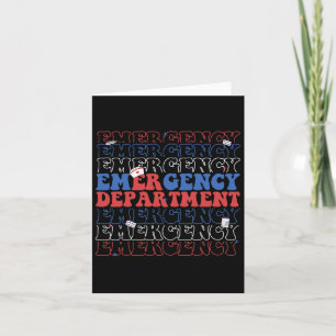 Spoedeisende hulp Funny Nurse 4th of July Day U Kaart