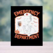 Spoedeisende hulp Grappige Halloween Nurse Essenti Acryl Bord (Neutraal)